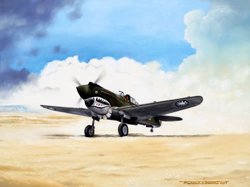 "Tiger Scramble" - Marc Stewart - P-40 Tomahawk AVG Flying Tigers Art